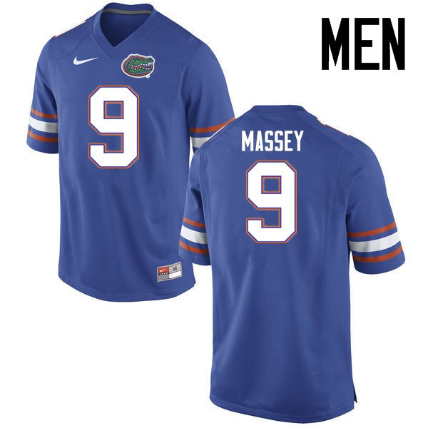 Florida Gators Men #9 Dre Massey College Football Jersey Blue
